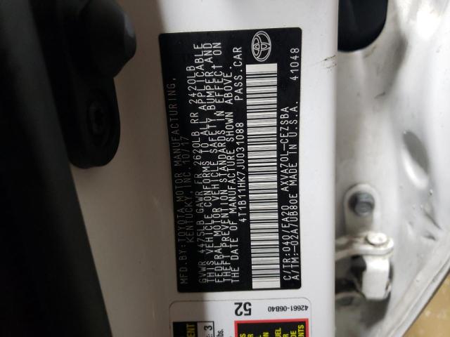 2018 TOYOTA CAMRY L - 4T1B11HK7JU031088