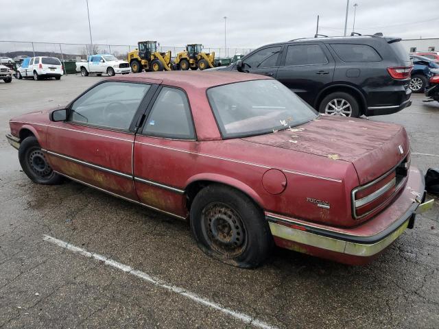 BUICK REGAL CUST 1990 red  gas 2G4WB14L0L1452307 photo #3