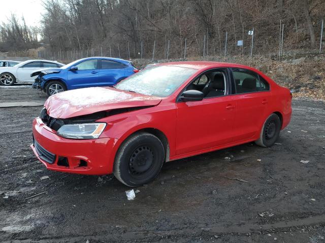 VOLKSWAGEN JETTA BASE 2014 red  gas 3VW1K7AJ6EM369381 photo #1