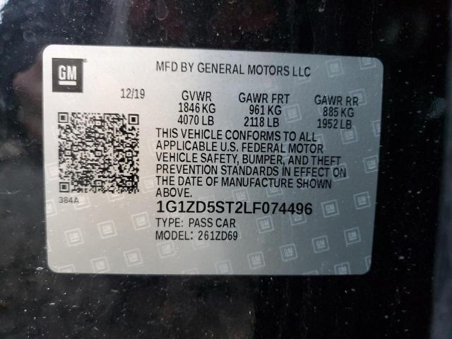 2020 CHEVROLET MALIBU LT - 1G1ZD5ST2LF074496