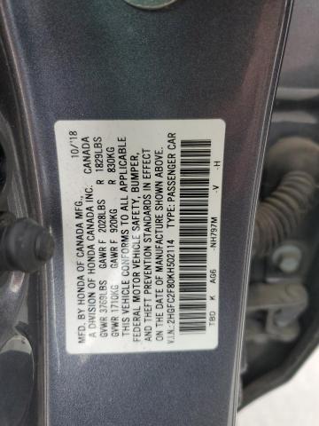 2019 HONDA CIVIC SPOR - 2HGFC2F80KH502114
