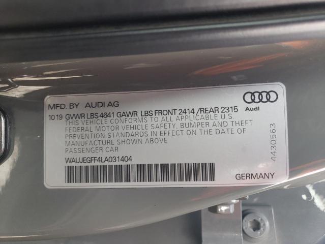 2020 AUDI A3 S-LINE - WAUJEGFF4LA031404