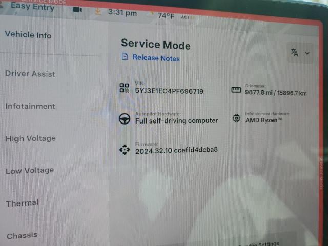 2023 TESLA MODEL 3 - 5YJ3E1EC4PF696719
