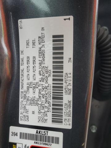 2016 TOYOTA TUNDRA CRE - 5TFGW5F11GX211137