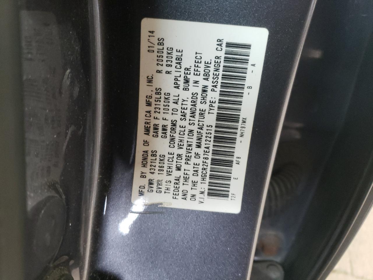 Lot #3029634076 2014 HONDA ACCORD EXL