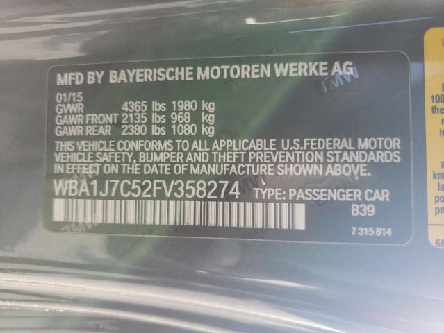 2015 BMW M235I WBA1J7C52FV358274