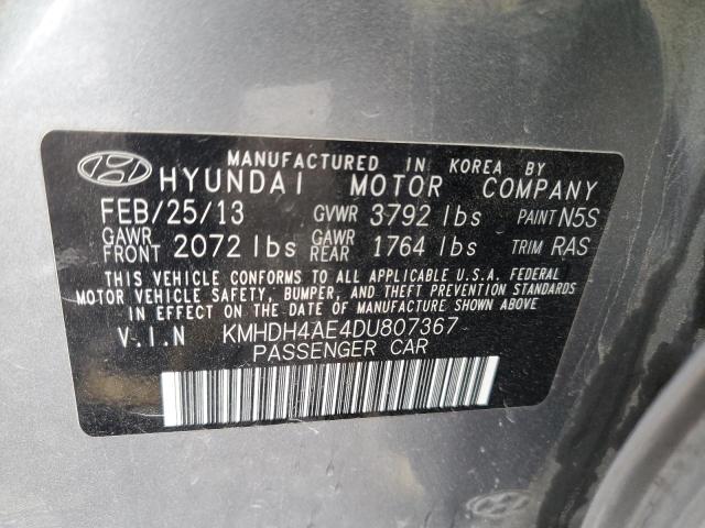 VIN KMHDH4AE4DU807367 2013 HYUNDAI ELANTRA no.12