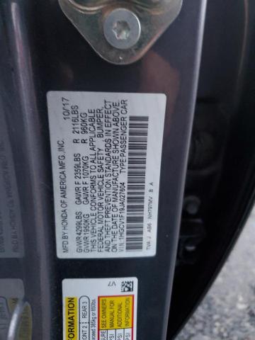 VIN 1HGCV1F19JA027604 2018 HONDA ACCORD no.12