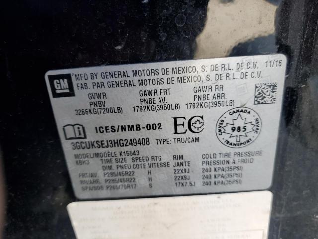 2017 CHEVROLET SILVERADO - 3GCUKSEJ3HG249408