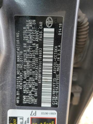 2016 TOYOTA CAMRY LE 4T1BF1FK9GU188893