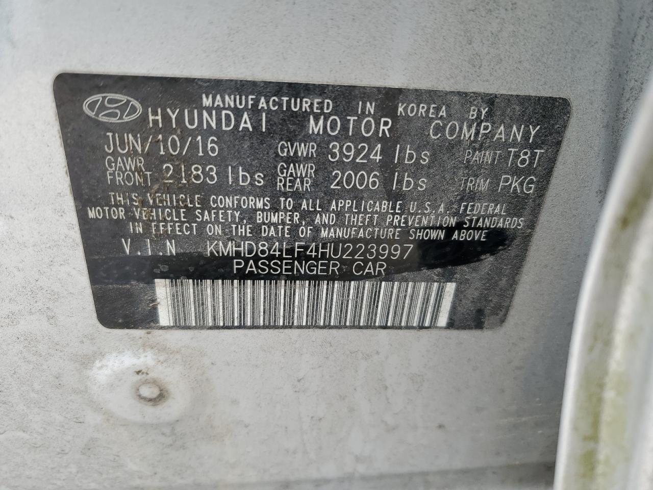 Lot #3044484770 2017 HYUNDAI ELANTRA SE