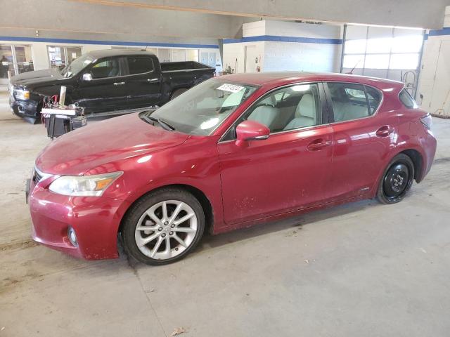 LEXUS CT 200 2012 red hatchbac hybrid engine JTHKD5BH7C2113593 photo #1