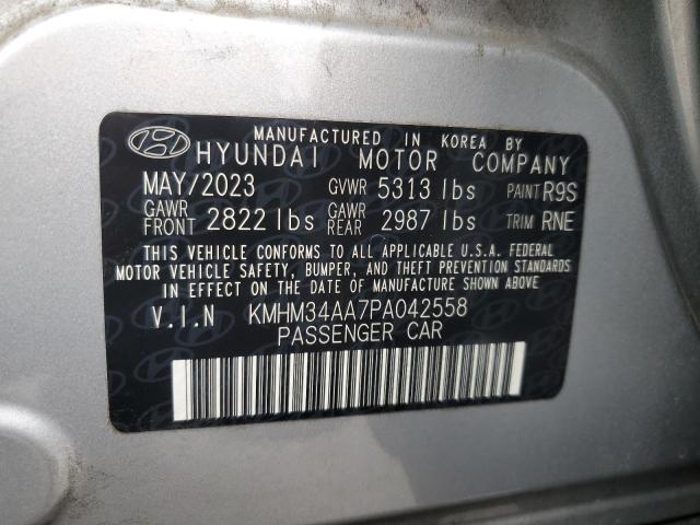 VIN KMHM34AA7PA042558 2023 HYUNDAI IONIQ 6 SE no.12