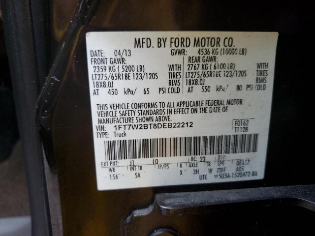 VIN 1FT7W2BT8DEB22212 2013 FORD F250 no.12