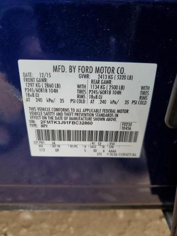 2015 FORD EDGE SEL - 2FMTK3J91FBC32860