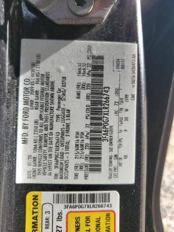 2020 FORD FUSION S - 3FA6P0G7XLR266743