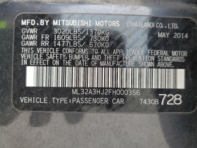 2015 MITSUBISHI MIRAGE DE - ML32A3HJ2FH000356