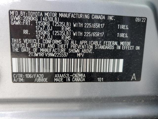 2022 TOYOTA RAV4 XLE - 2T3W1RFV9NW225597