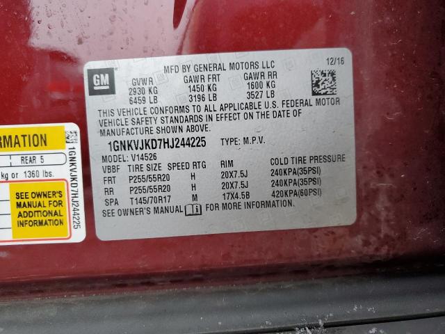 2017 CHEVROLET TRAVERSE P - 1GNKVJKD7HJ244225