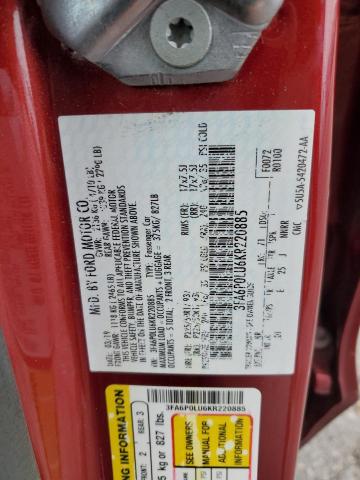 2019 FORD FUSION SE - 3FA6P0LU6KR220885