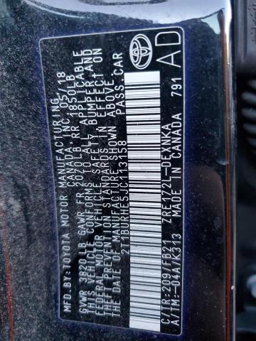 2018 TOYOTA COROLLA L - 2T1BURHE5JC113158