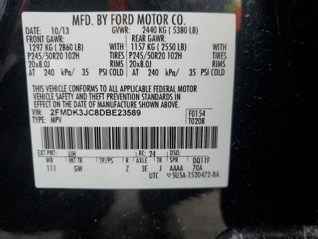 VIN 2FMDK3JC8DBE23589 2013 FORD EDGE no.13