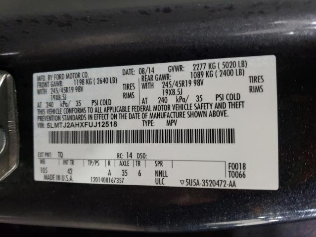 2015 LINCOLN MKC 5LMTJ2AHXFUJ12518