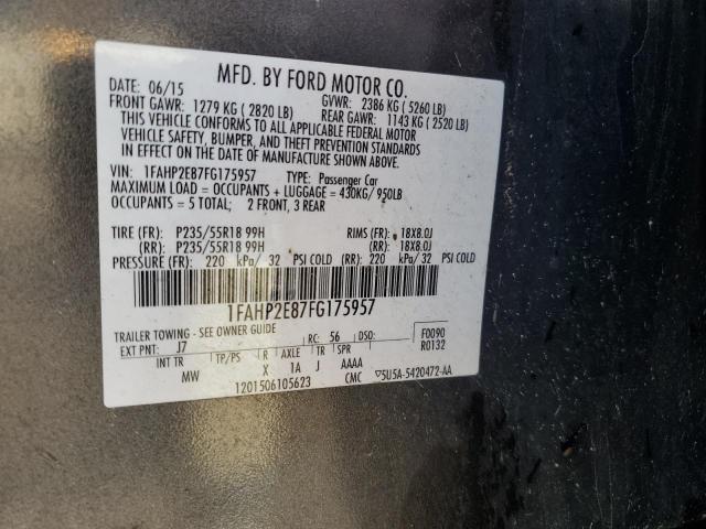 2015 FORD TAURUS SEL - 1FAHP2E87FG175957