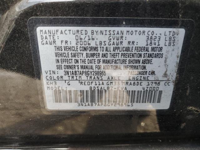 VIN 3N1AB7AP8GY298965 2016 NISSAN SENTRA no.12