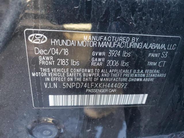 2019 HYUNDAI ELANTRA SE - 5NPD74LFXKH444092