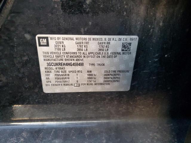 2017 CHEVROLET SILVERADO - 3GCUKREH4HG458498