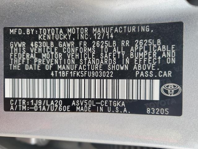 2015 TOYOTA CAMRY LE - 4T1BF1FK5FU903022