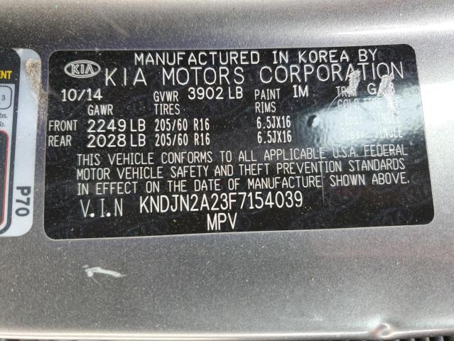 VIN KNDJN2A23F7154039 2015 KIA SOUL no.12