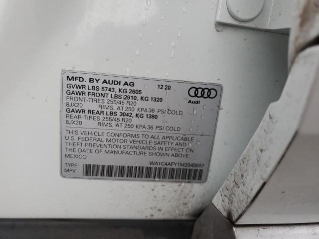 2021 AUDI SQ5 PRESTI WA1C4AFY1M2045697