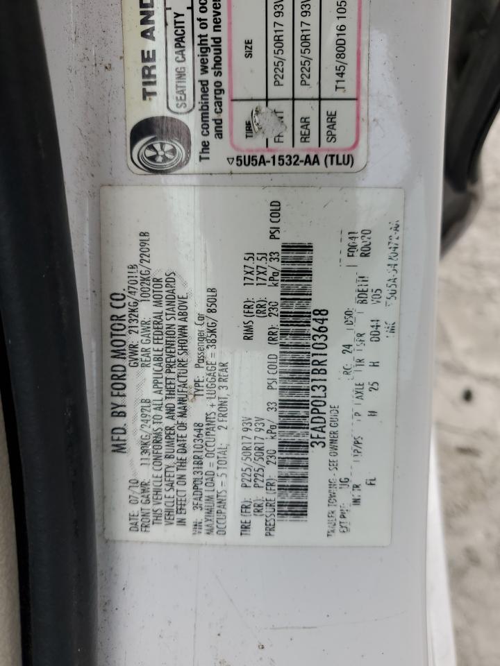 Lot #3030714113 2011 FORD FUSION HYB