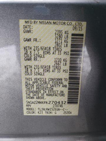 2015 NISSAN MURANO S - 5N1AZ2MHXFN270432