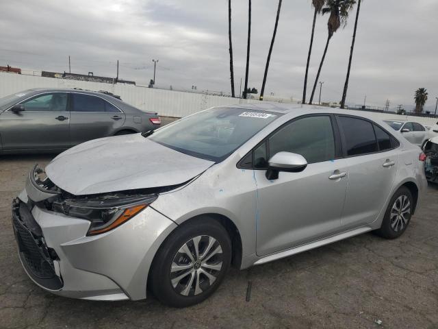 TOYOTA COROLLA LE 2022 silver  hybrid engine JTDEAMDE8NJ036097 photo #1