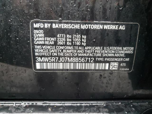 2021 BMW 330XI - 3MW5R7J07M8B56712