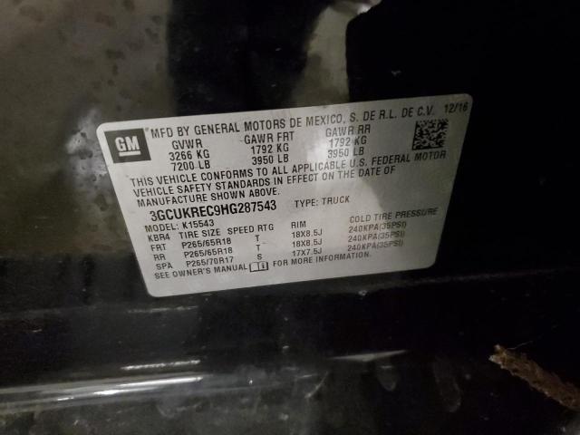2017 CHEVROLET 1500 - 3GCUKREC9HG287543
