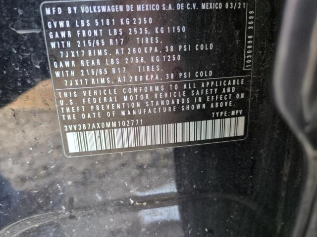 2021 VOLKSWAGEN TIGUAN SE - 3VV3B7AX0MM102771