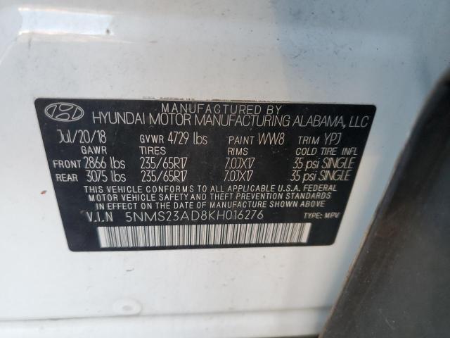 2019 HYUNDAI SANTA FE S - 5NMS23AD8KH016276