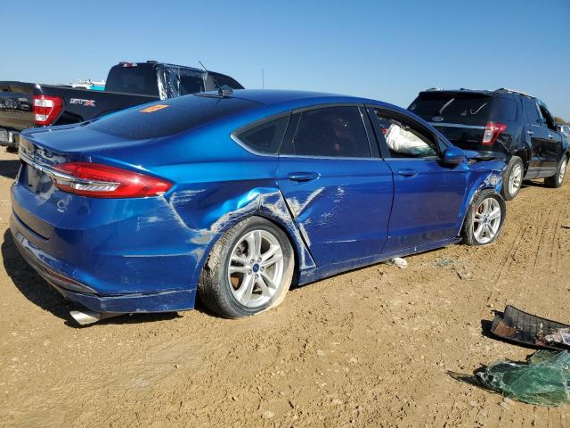 FORD FUSION SE 2018 blue  gas 3FA6P0H75JR139345 photo #4