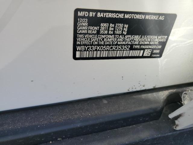 2024 BMW I5 EDRIVE WBY33FK05RCR35352