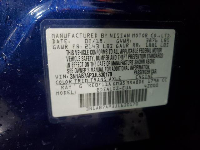 2018 NISSAN SENTRA S - 3N1AB7AP3JL630170