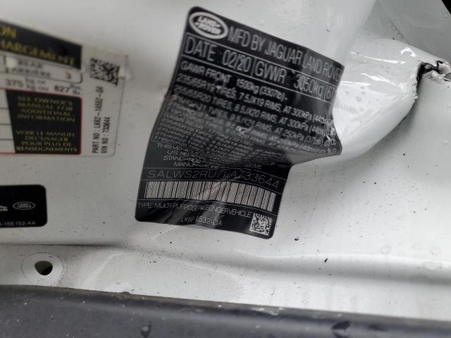 2020 LAND ROVER RANGE ROVE - SALWS2RU7LA733644
