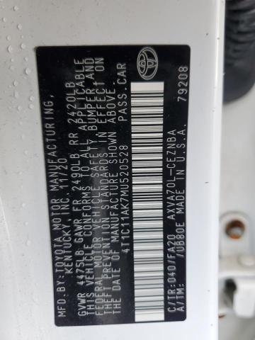 2021 TOYOTA CAMRY LE - 4T1C11AK7MU520528