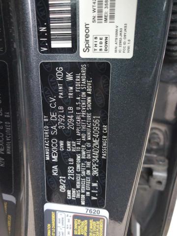 2021 KIA FORTE GT L - 3KPF34AD2ME409561