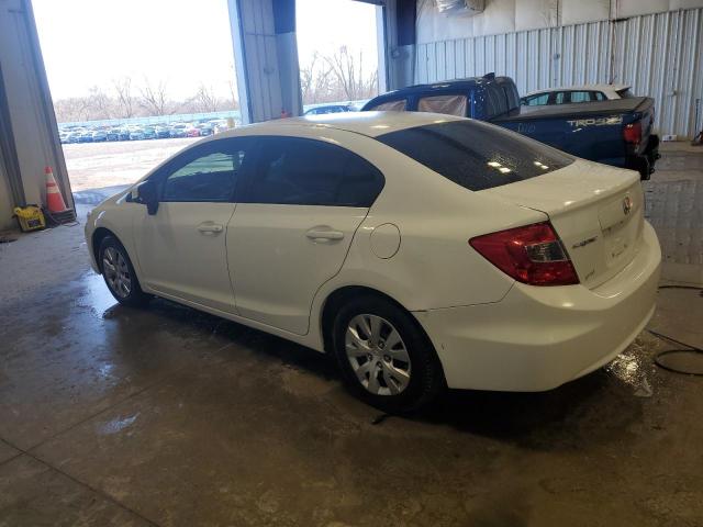 HONDA CIVIC LX 2012 white  gas 19XFB2F58CE053110 photo #3