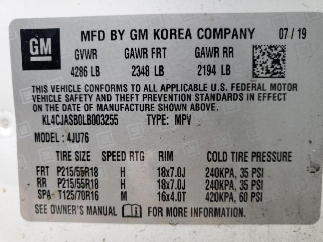 2020 BUICK ENCORE PRE - KL4CJASB0LB003255