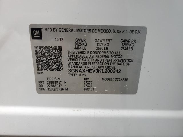 2019 CHEVROLET EQUINOX LS - 3GNAXHEV3KL200242